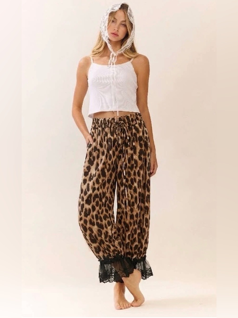 Oddi Los Angeles leopard print bloomer pants